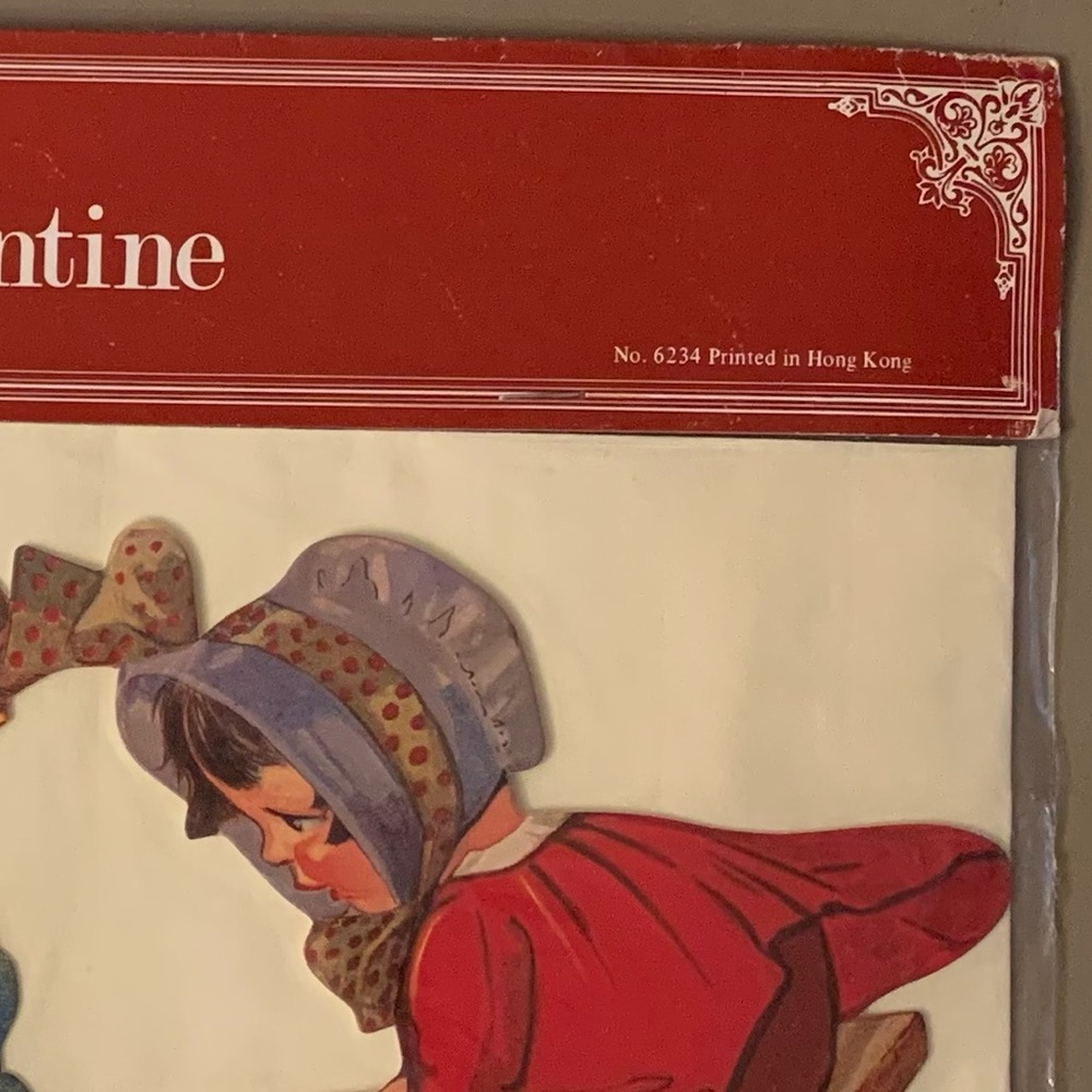 Vintage See-Saw Die-Cut Moving Valentine Card & Envelope (Shackman) - Picture 6 of 11